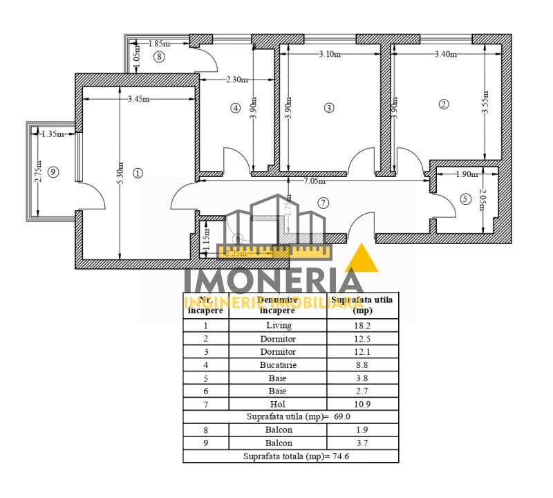Mihai Bravu, 3 camere, decomandat, parcare, comision 0%, 100 m metrou M. Bravu